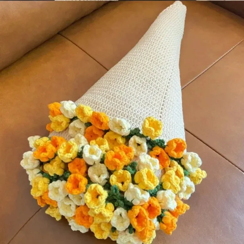 Artisan-Crafted Crochet Flower Blanket - Image 5