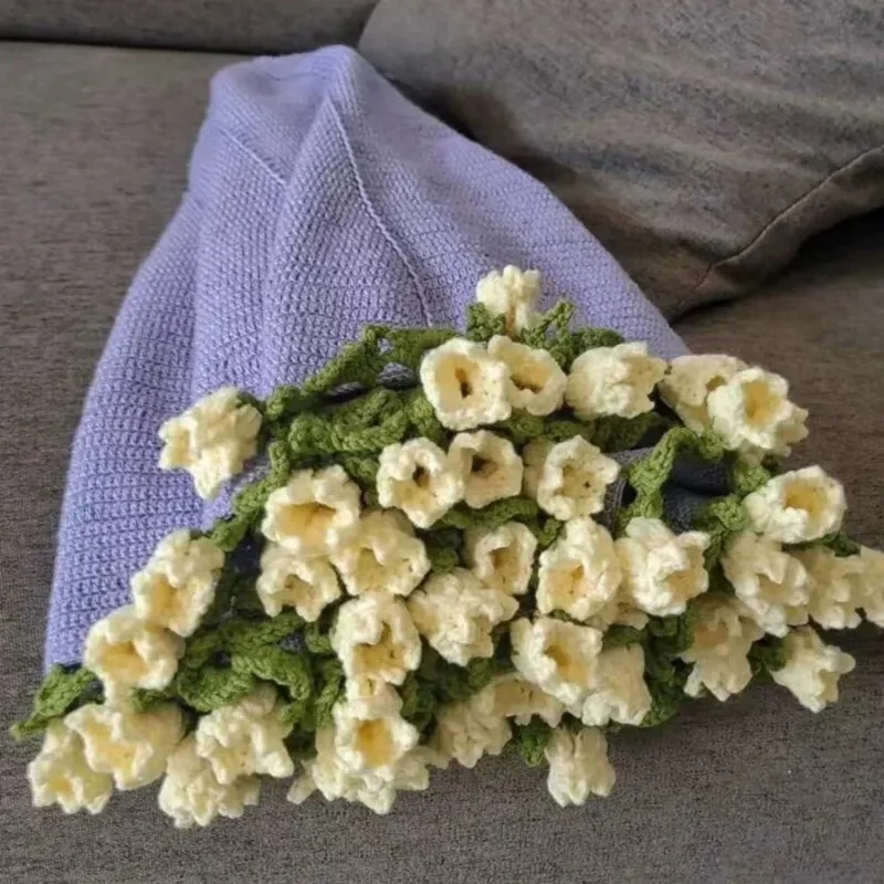 Artisan-Crafted Crochet Flower Blanket - Image 6