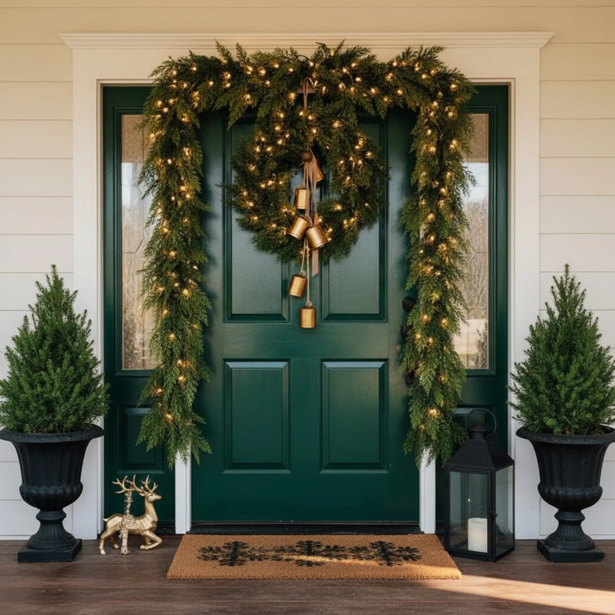 CedarGlow™ Premium Thick Christmas Garland (2pcs - 6ft) - Image 2
