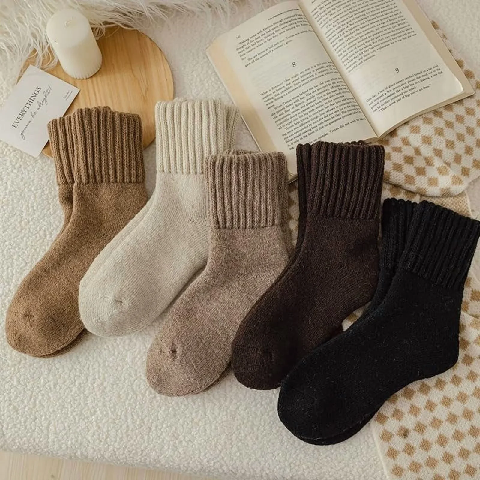 CozyStride™ Mid-Calf Socks 5-Pack