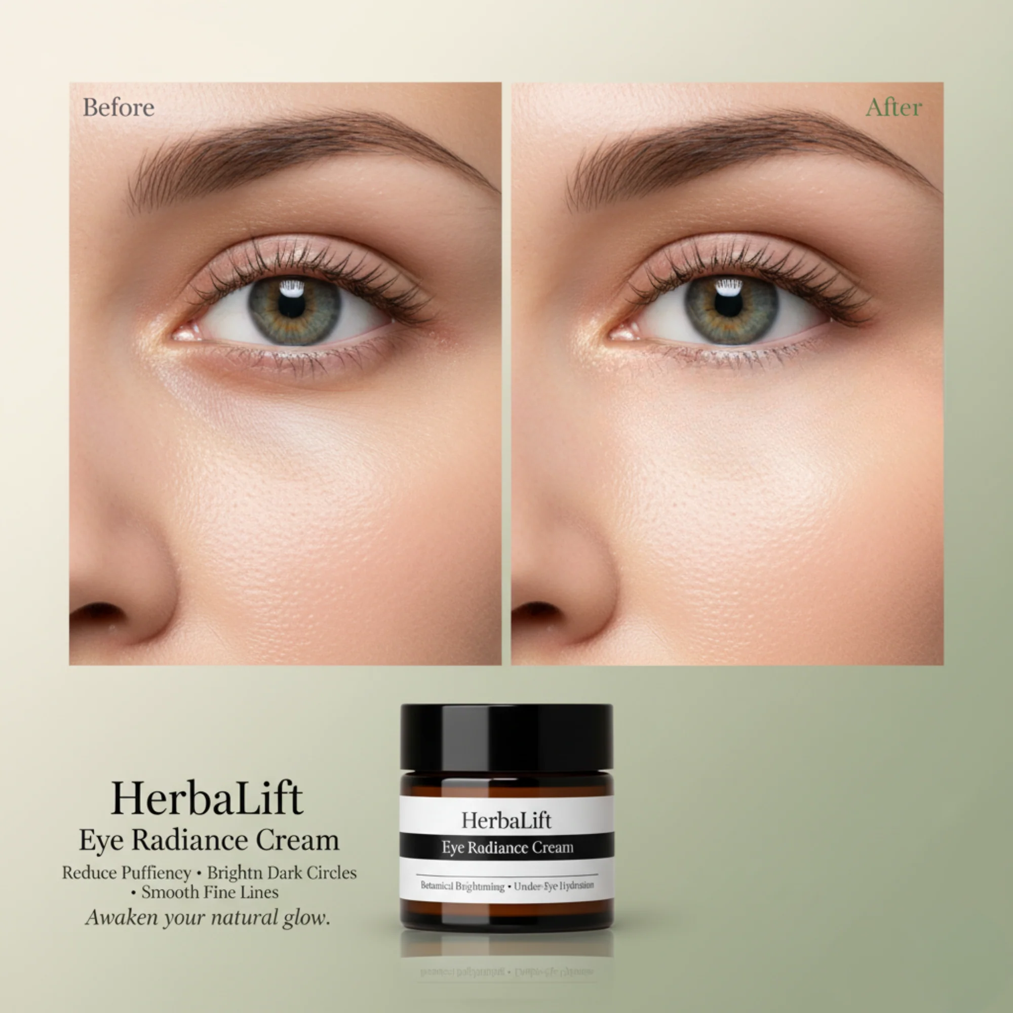 HerbaLift™ Under-Eye Renewal Cream – Brighten, Firm & De-Puff - Image 2