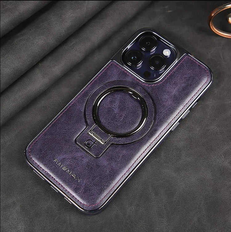 iPhone LuxeLeather Metal Stand Case - Image 12