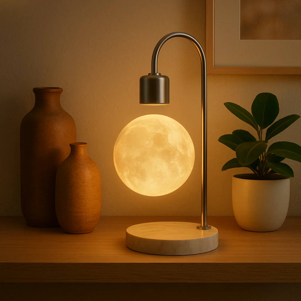 Lunarshine™ - Levitating Moon Lamp & Wireless Charger - Image 4