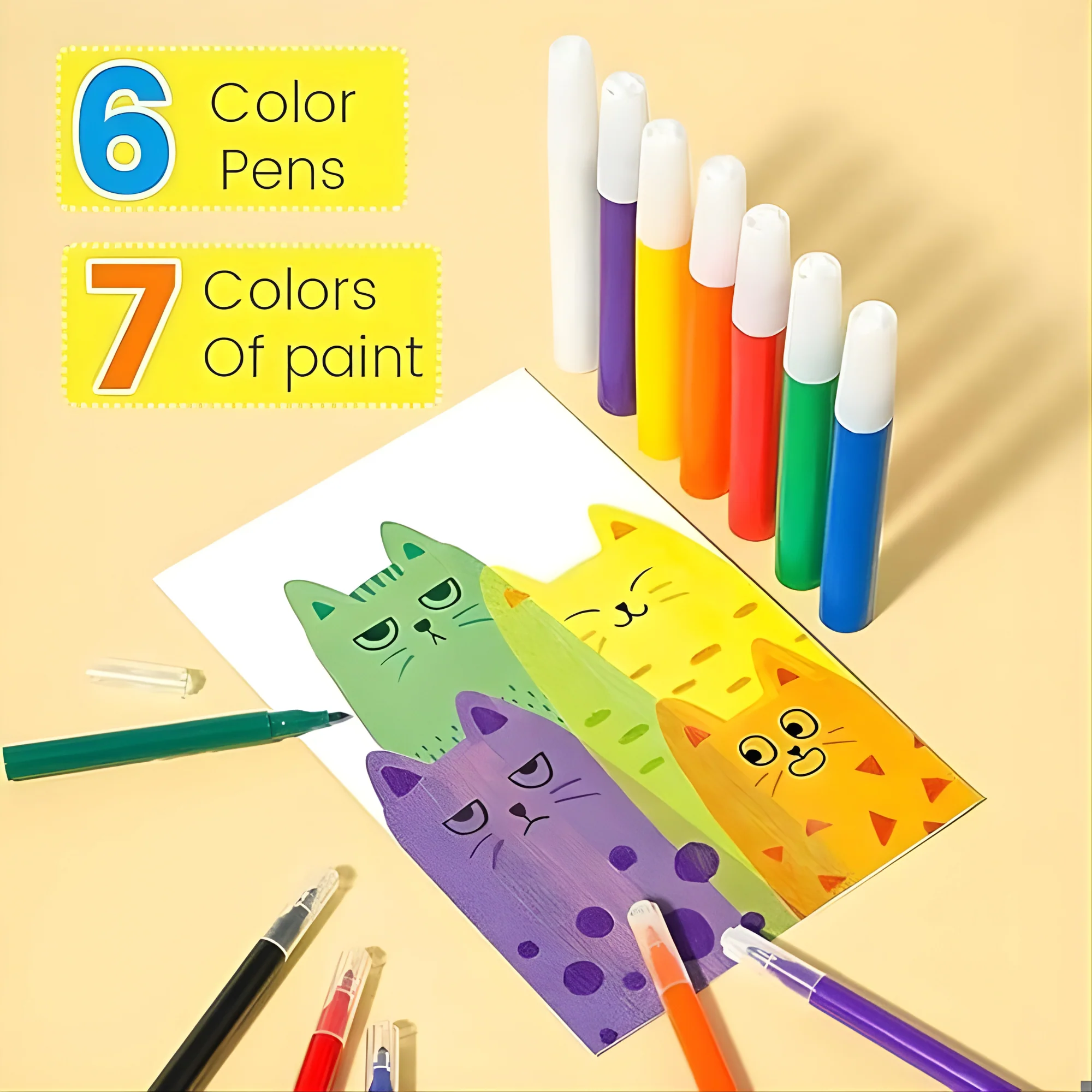 Magic Squeegee Paint Kit™ – Peel, Scrape & Reveal Rainbow Art - Image 7