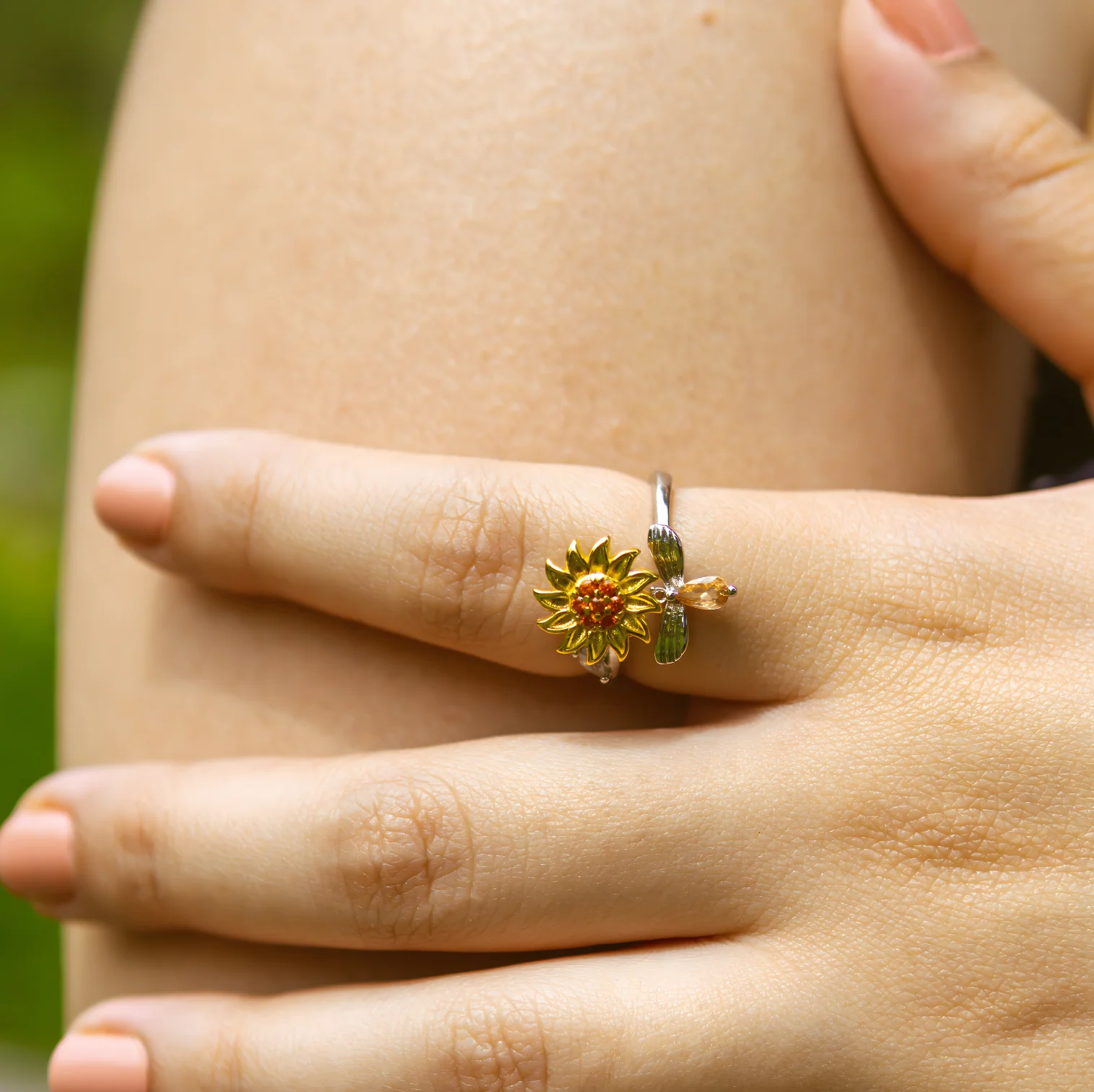 Sunflower Anxiety Ring™ – Find Calm in Every Spin - Image 3