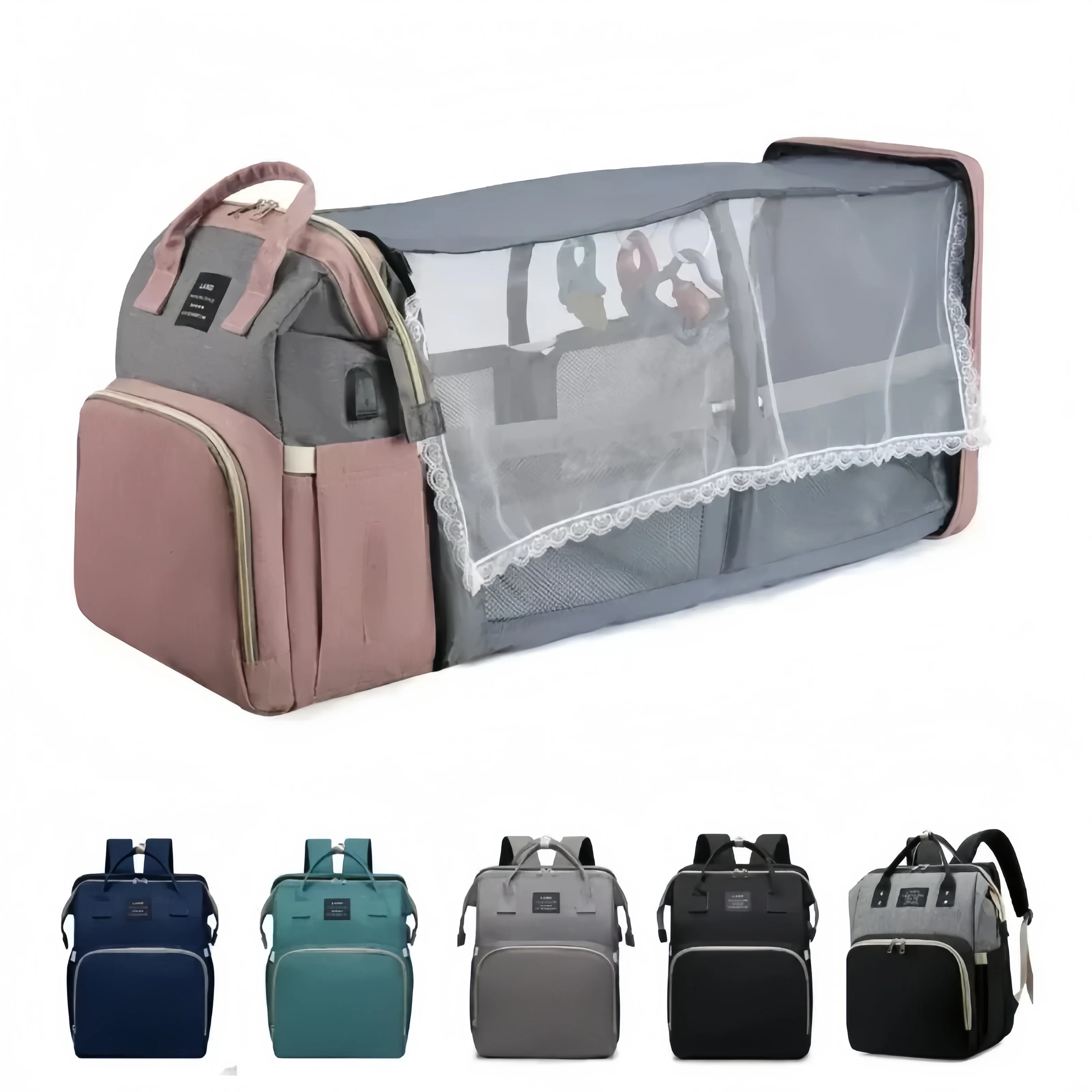 The All-in-One Diaper Bag & Portable Baby Bed - Image 4