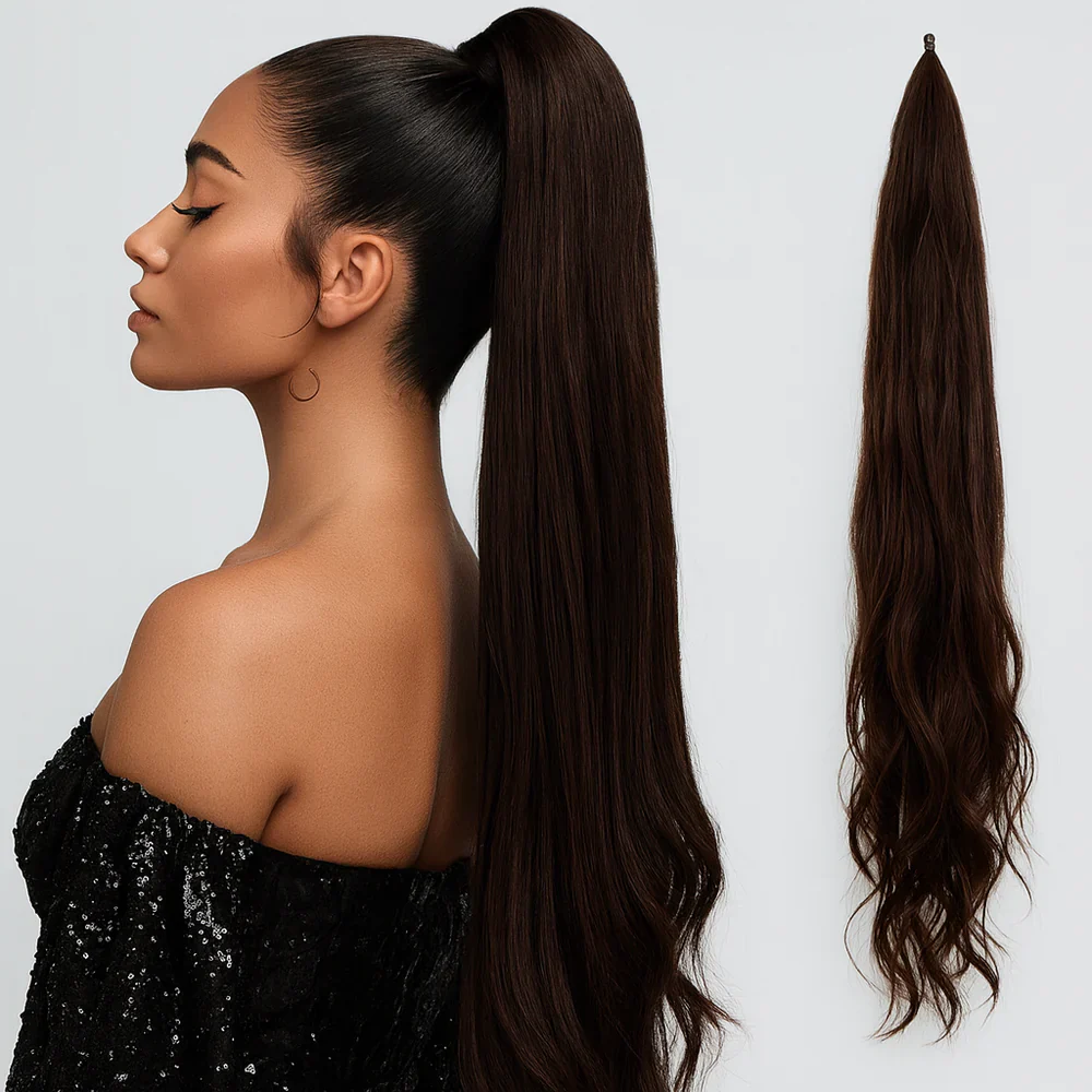 Valcero Ponytail Extension - Natural Look & Feel - Image 8