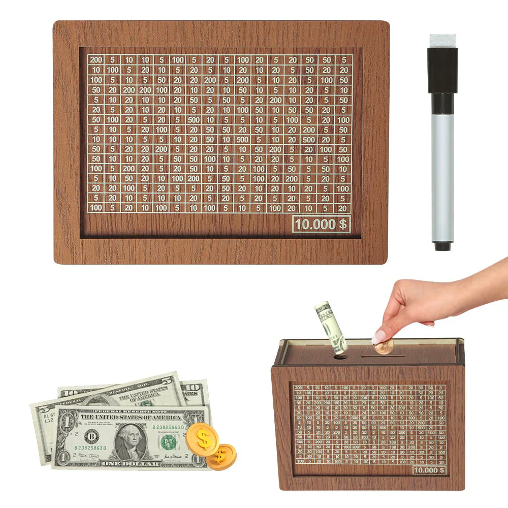 Wooden Savings Challenge Box – Turn Saving into a Fun Habit - Image 10