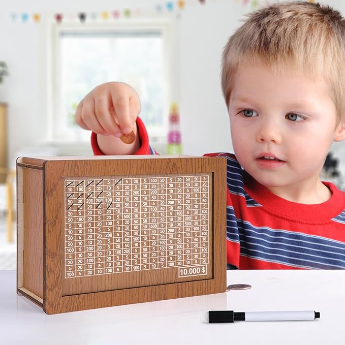 Wooden Savings Challenge Box – Turn Saving into a Fun Habit - Image 3